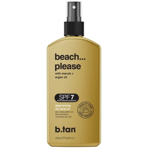 shop b.tan Beach Pleaseâ¦ SPF7 Tanning Oil Spray 236 ml af btan - online shopping tilbud rabat hos shoppetur.dk